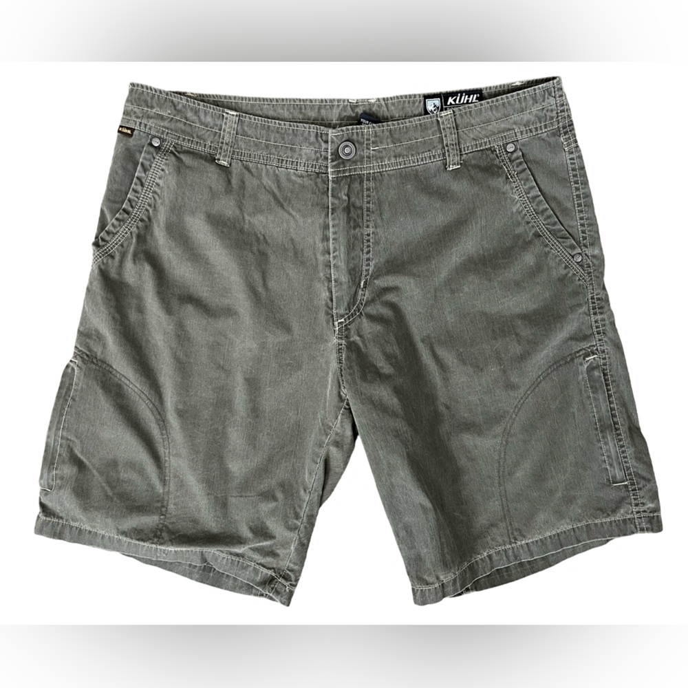 Mens Kuhl Vintage Patina Dye Hiking Flat Front Shorts Size 36
